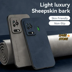 Casing for Black Shark 3 4 5 Pro Luxury Sheepskin Leather Soft Silicone Shockproof Cover