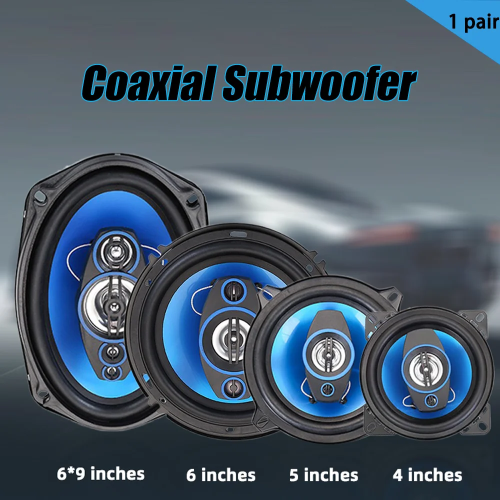 4/5/6/6*9Inch Car Speakers HiFi Coaxial Subwoofer Universal Automotive Audio Music Full Range Frequency Car Stereo Speaker 1Pair