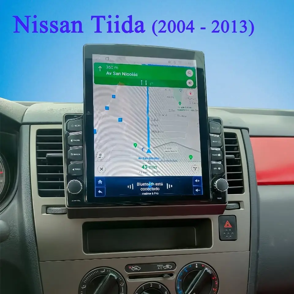 8G + 128G 8 núcleos Android 14 Autoradio Multimedia DVD Cassette para Nissan Tiida 2004 - 2013 Auto estéreo HU Carplay 4G Sim WiFi