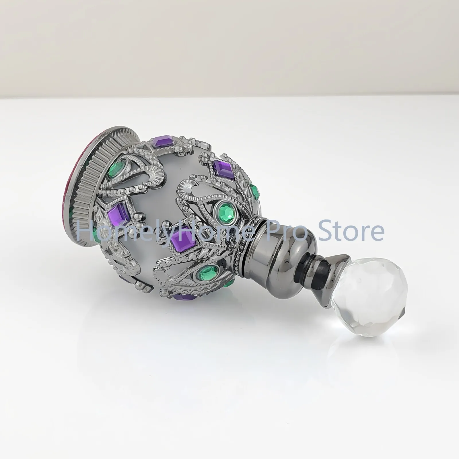 15ML Middle Eastern retro perfume bottle glass stick point coating empty bottle high-end essential oil bottle