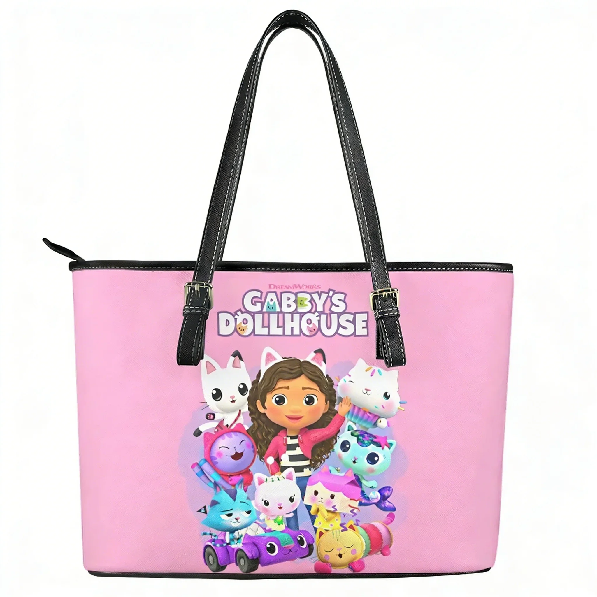 Gabby's Dollhouse Handbag Women Man Vintage Personalized Tote Bag Shoulder Bag Business Leather Purse Travel Customized Bag Gift