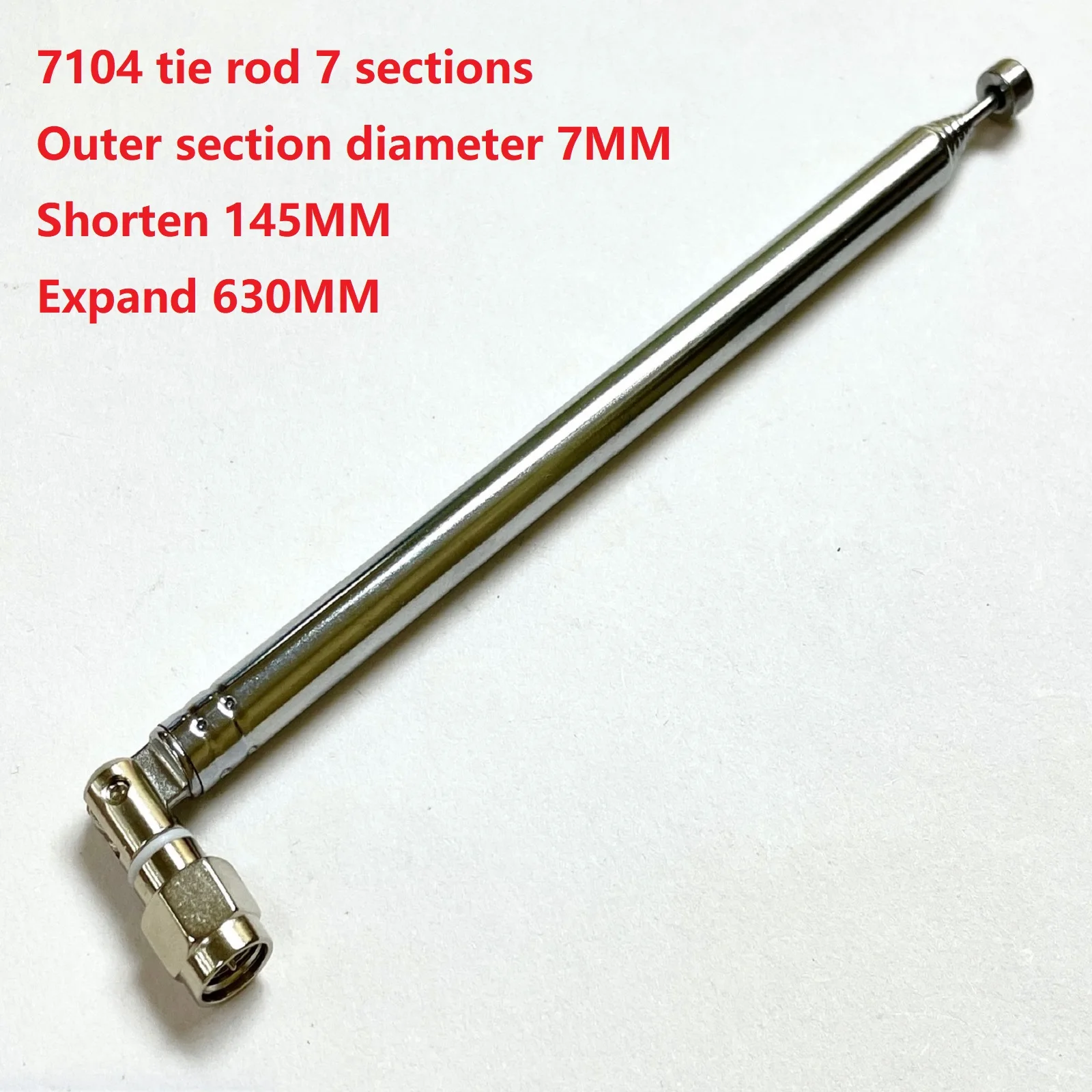 7-Section Telescopic Antenna for SMA Male Connector Compatible with For wireless TV Radio and Instrument Applications