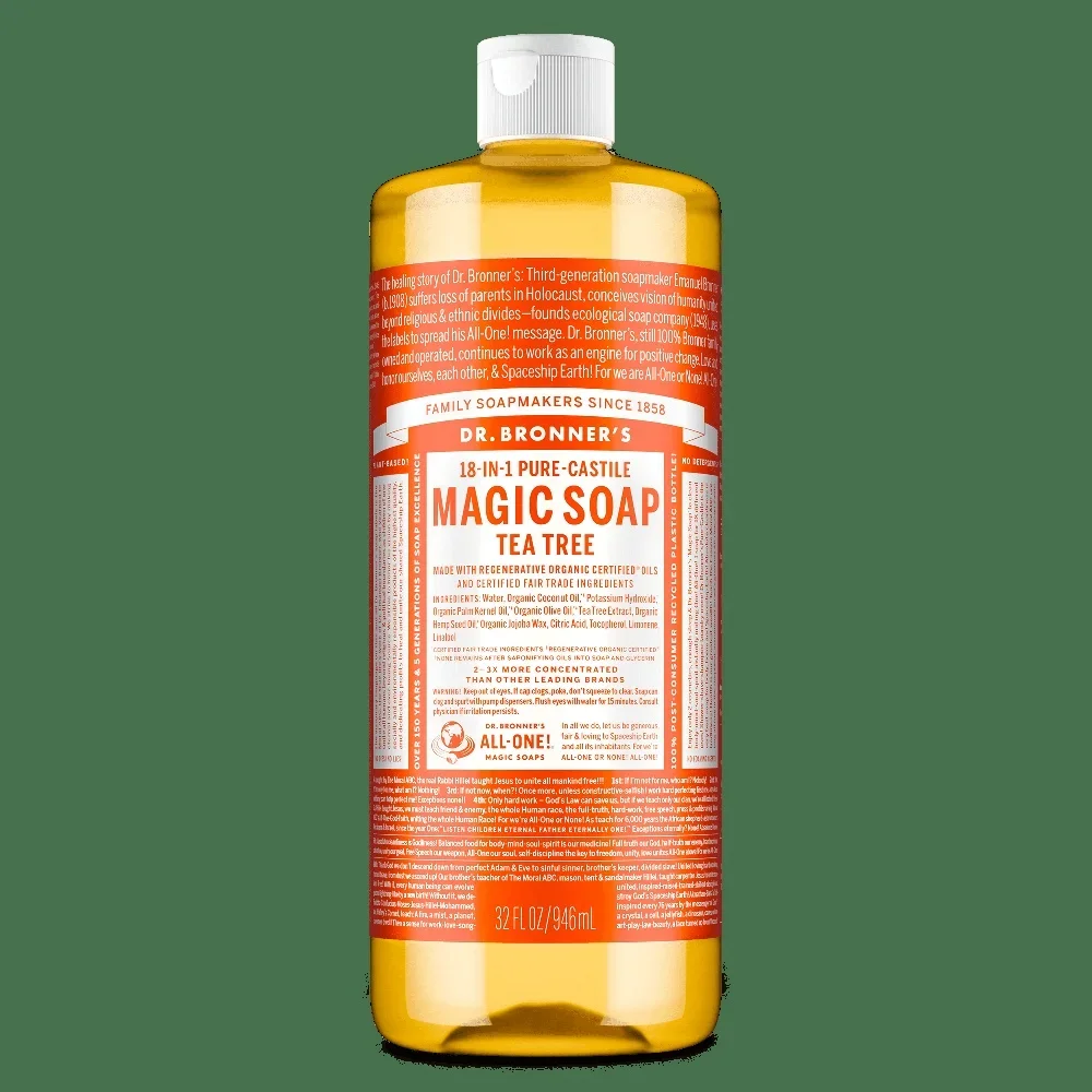 صابون سائل من شجرة الشاي، صديق للبيئة لجميع الأغراض، غسول يدوي للوجه، نباتي خالٍ من القسوة، EWG، تم التحقق منه وقابل للتحلل البيولوجي