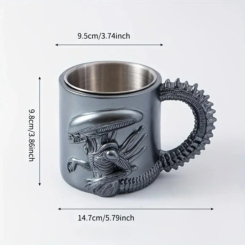 401-500ml Xenomorph Mug Alien Special Shaped Mug 3D Three-dimensional Relief Creative Coffee Cup Resin for Home And Office - view 4