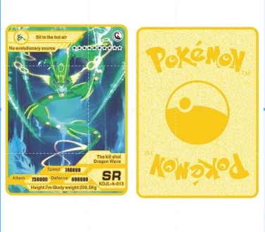 Diy Pokemon Vmax Charizard Metal Card Self-Control Ptcg Collect Signature Trading Flash Card Anime Cartoon Gift