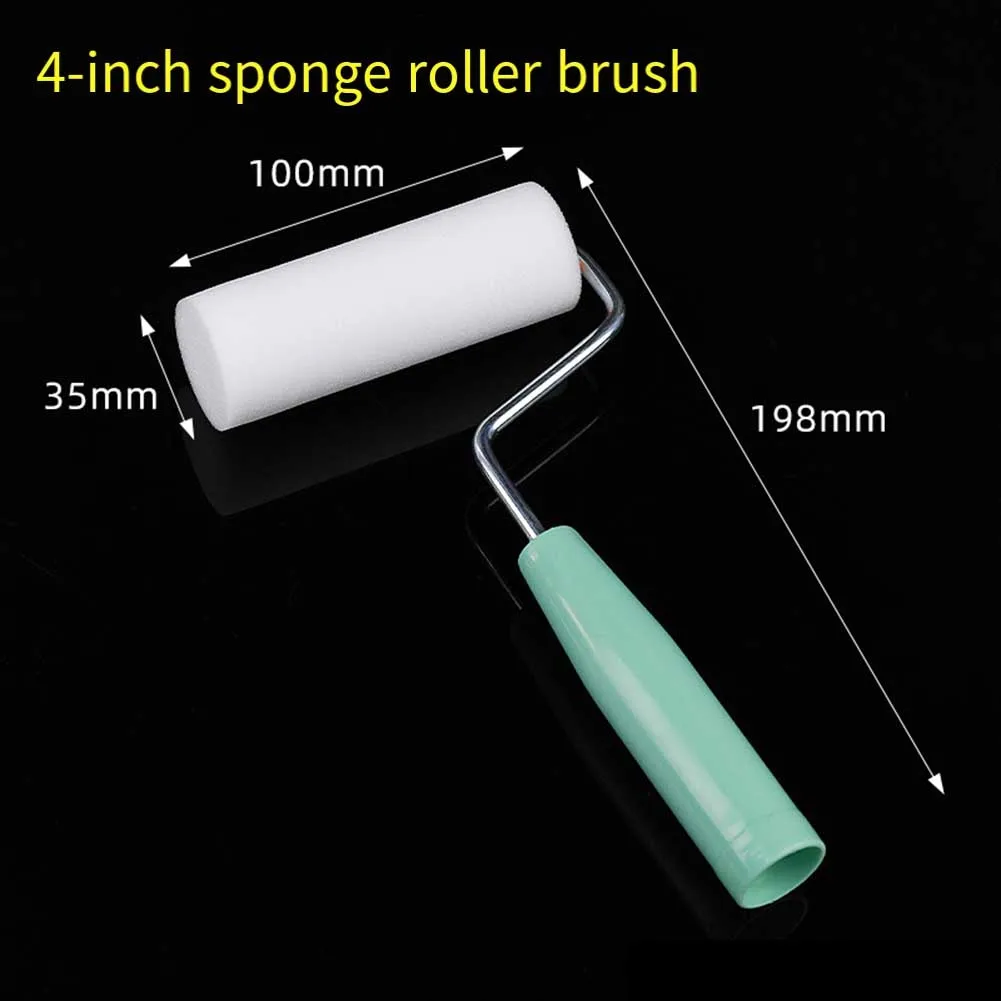 2-Inch For Mini Foam Roller Kit with Metal Handle and Paint Tray for Smooth Finish on Plaster Concrete and Masonry