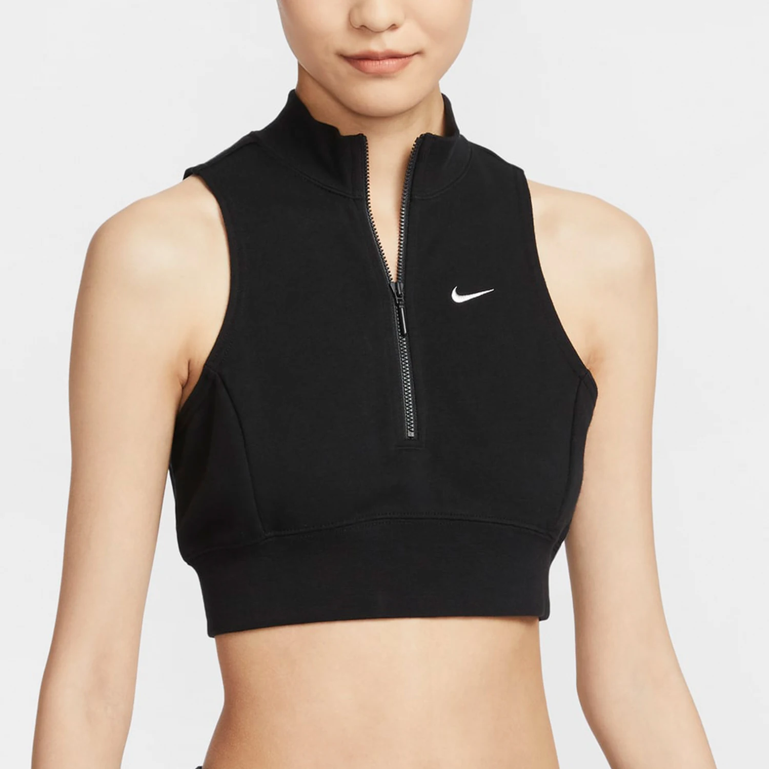 

Nike Official Authentic New Women's Slim Fit Short French Terry Sleeveless Vest FV7492-010