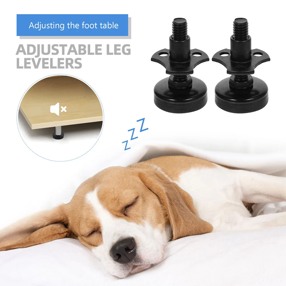 

Adjustable Furniture Legs Levelers for Sofa Table Chair Black Wedge Durable Carbon Steel Felt Nylon Suitable Indoor Outdoor