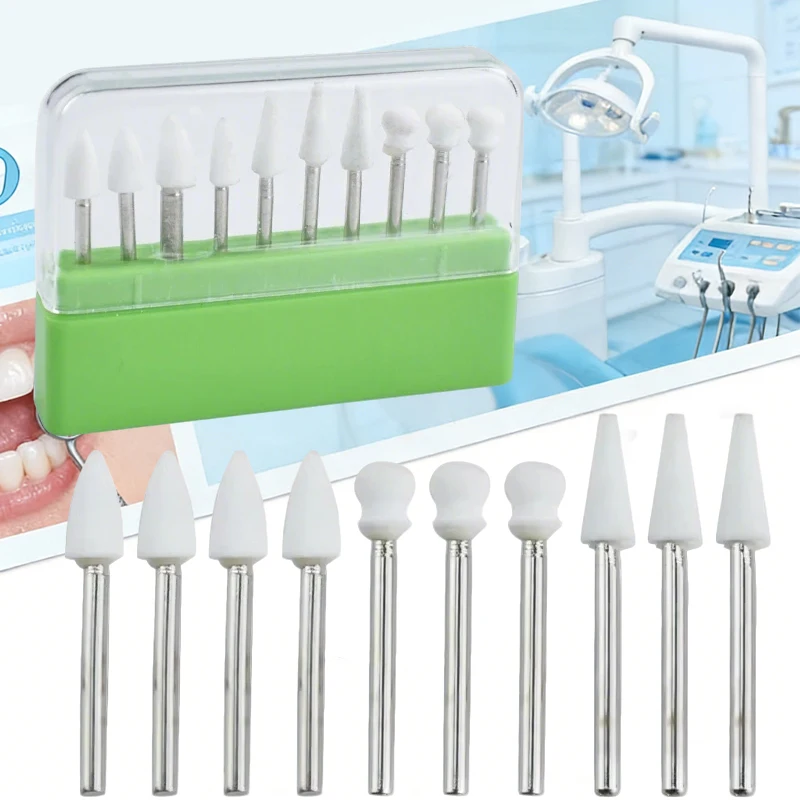 

Стоматологические полировочные камни (20 шт.), белые, конической формы, FG боры для полировки и финишной обработки фарфоровых и полимерных зубных протезов