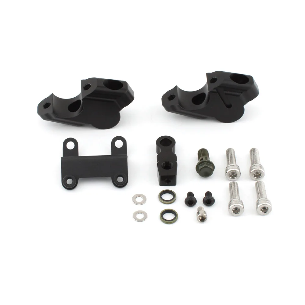 Motorcycle With Offset Handlebar Riser Kit Clamp Brakehose Extension Adapter Speedometer Relocation For Yamaha MT-07 2021-