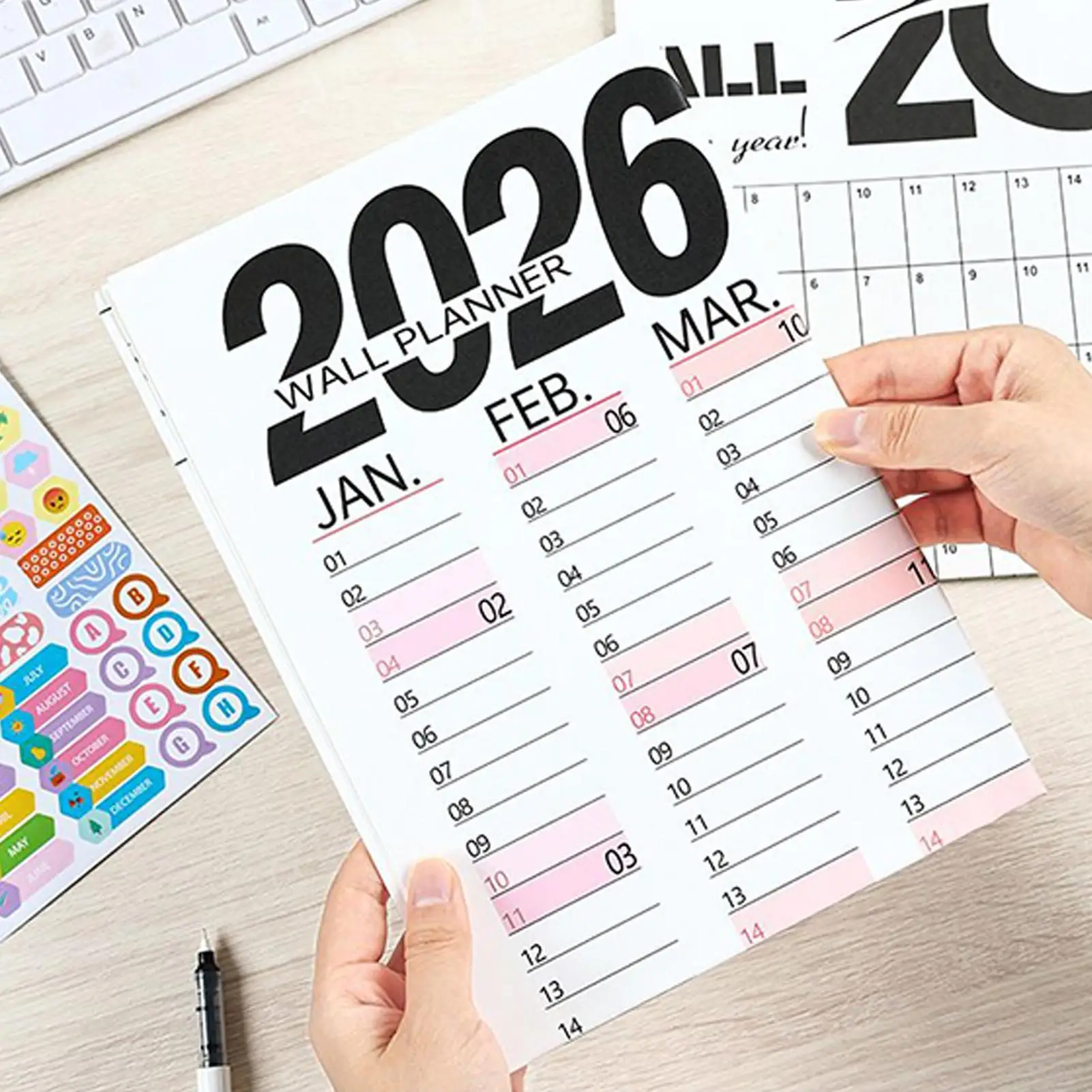 

Календарь на стену, большой ежегодный планировщик, большой настенный календарь для детей, школы, колледжа, офиса, дома, кухни, класса, учителя