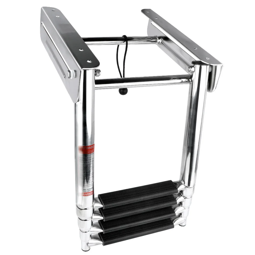

304 Stainless Steel Hidden Folding Telescopic Boarding Ladder Step for Yacht or Speedboat New Condition