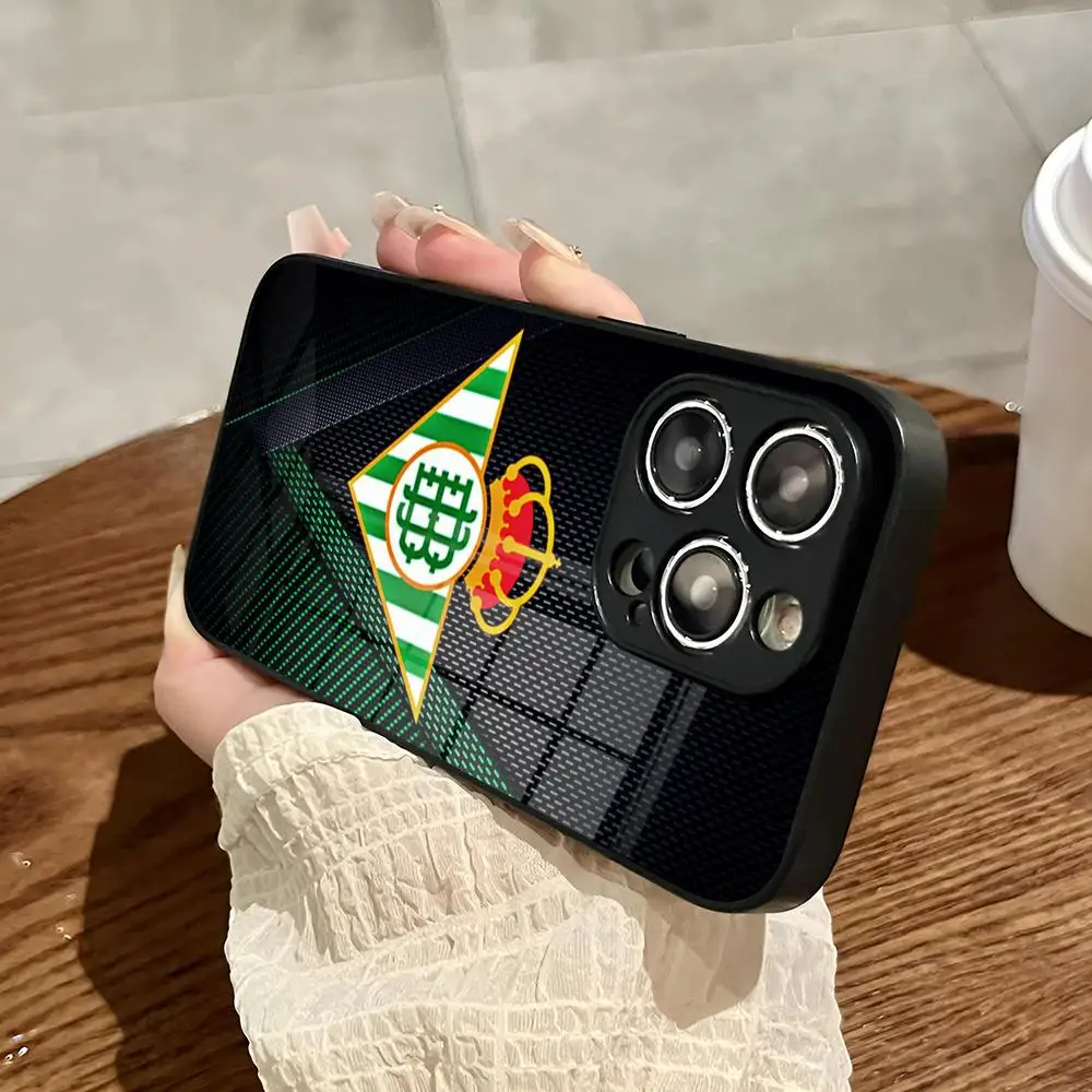 Роскошный чехол R-Real B-Be-tis-s из закаленного стекла для iPhone 17, 15, 16, 14, 12, 13, 11 Pro, XS Max, Plus, Mini