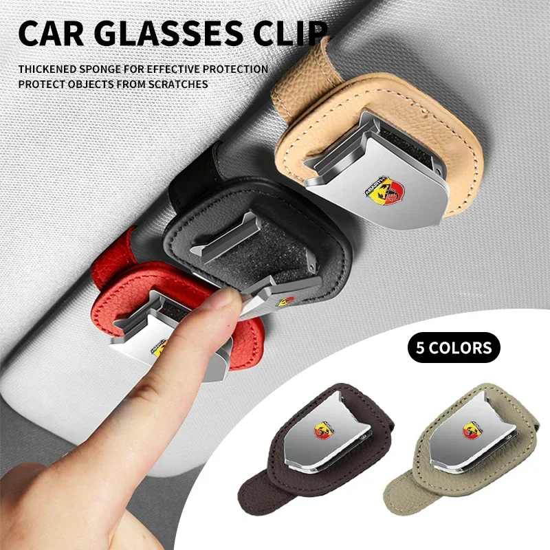 

Car Eyeglass Holder Glasses Storage Clip For Fiat ABARTH 124 125 130 131 500 595 Esseesse 695 Punto Scorpion Auto Accessories