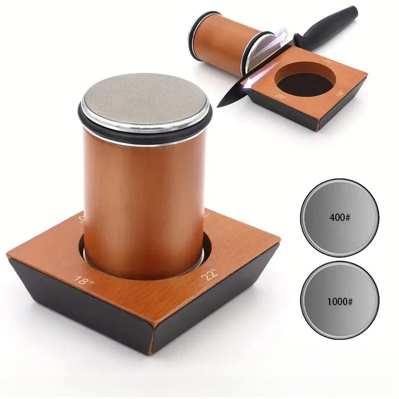 New Hob Knife Sharpener Magnetic Knife Holder Diamond Whetstone Kit with 4 Angle Knife Sharpening Artifact Kitchen Accessories