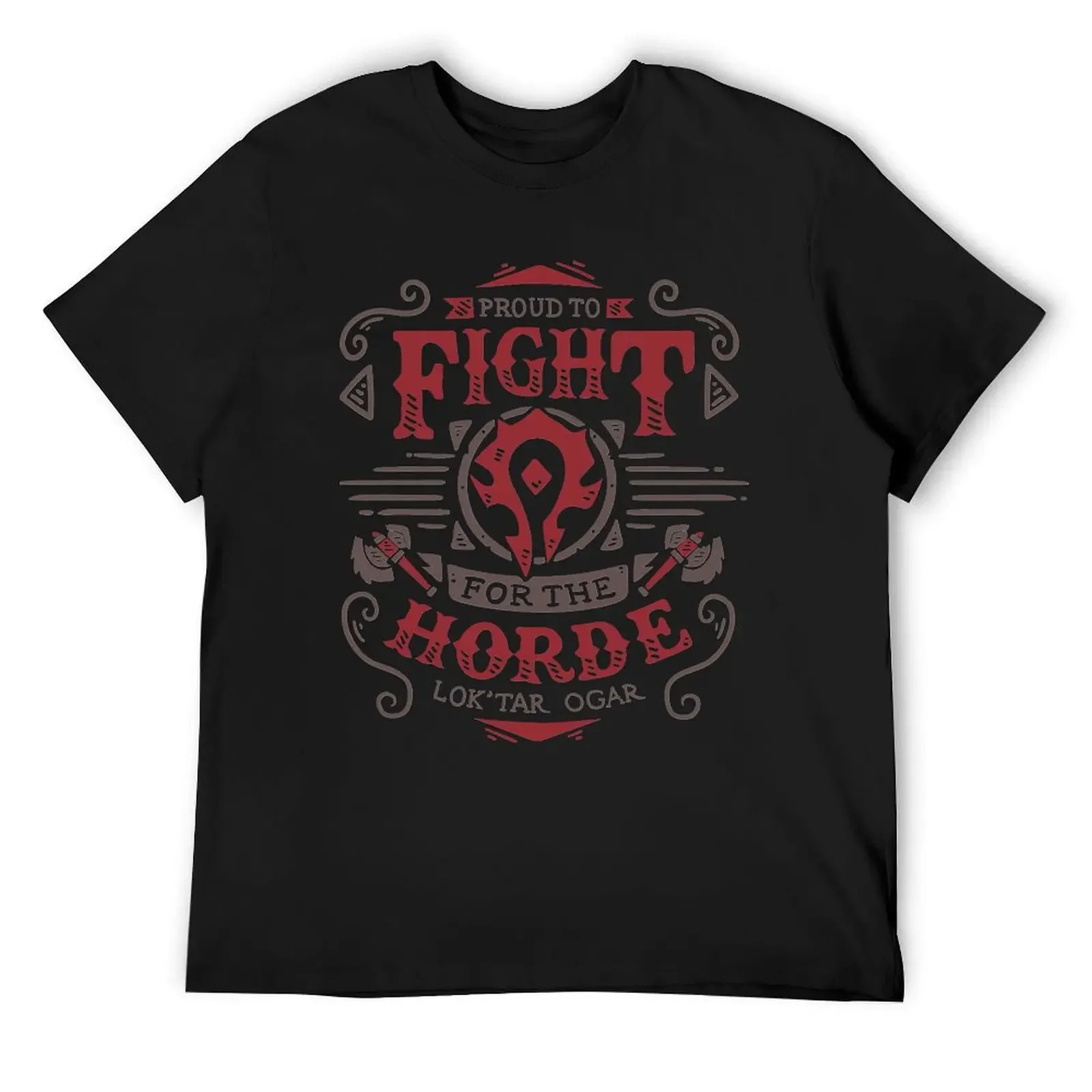 Fight for the Horde T-Shirt vintage plain street wear men clothing