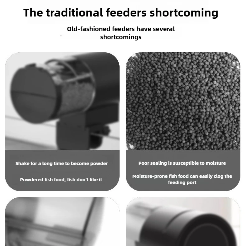 Small Fish Automatic Feeder Smart Auto Fish Timing Feeder Quantitative Tank Guppy Food Dispenser for Ornamental Fish