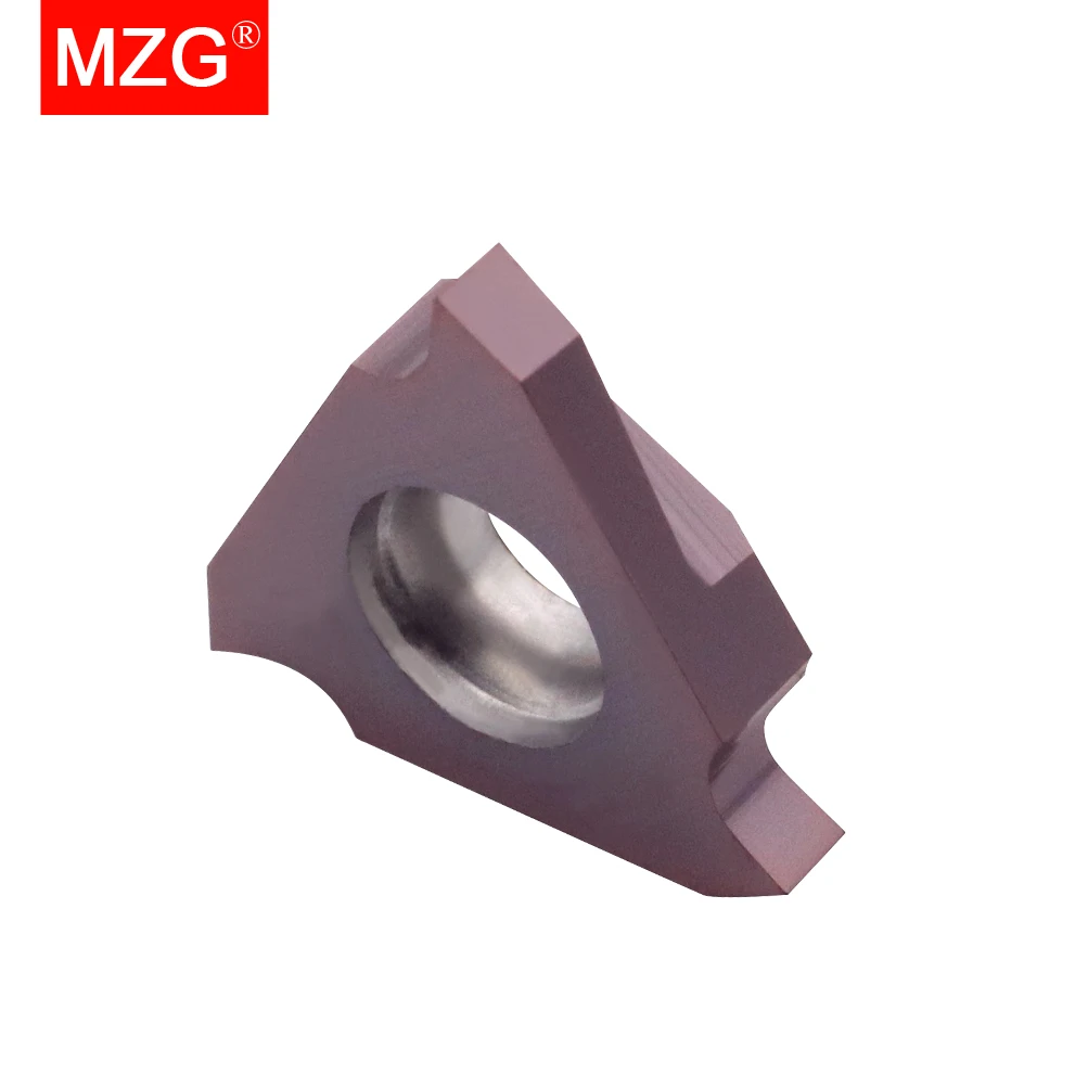 MZG 10pcs TGF32R Groove Inserts  Lathe Tungsten Steel Alloy Purple Coating CNC S​hallow Groove Machining Inserts