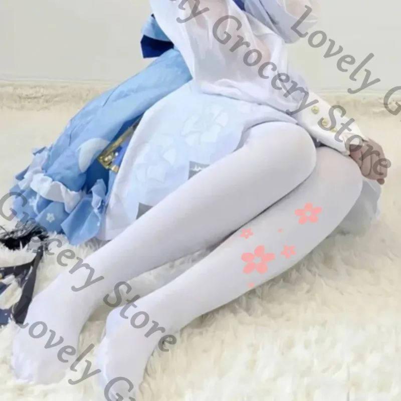 Collants de Cosplay Anime Genshin Impact Kamisato Ayaka, collants transparents, bas en soie, uniforme de Costume pour femmes, accessoire cadeau