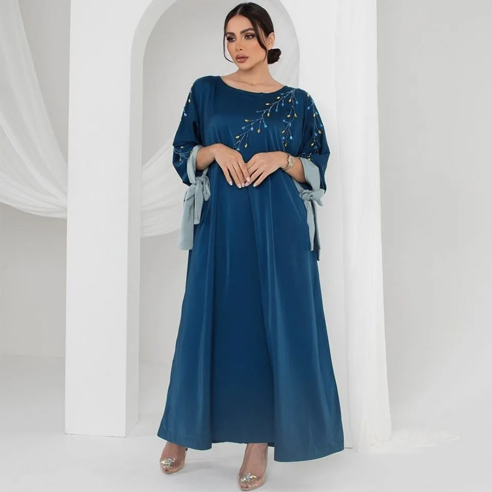 

Eid Ramadan Abaya Dubai Turkey Kimono Diamonds Femme Musulmane Muslim Hijab Maxi Dress Islam Abayas For Women Robe Kaftan