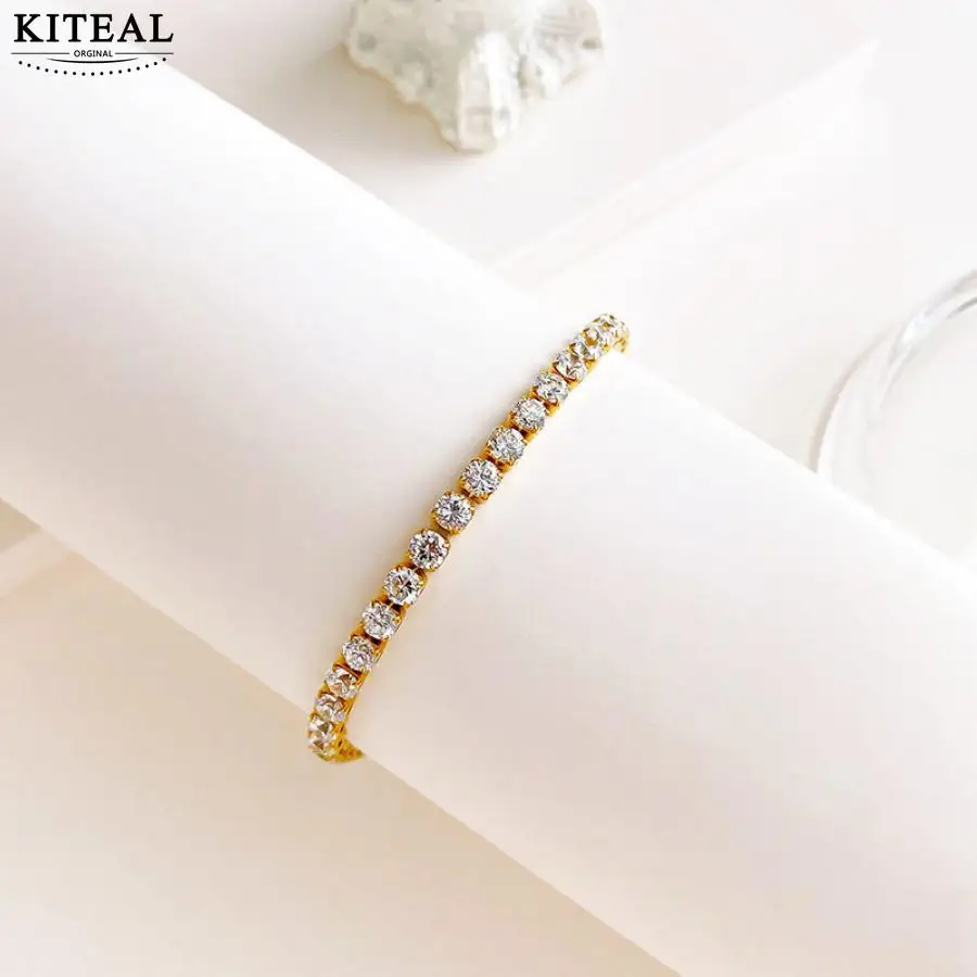 KITEAL Hot Sale Gold Plated /stainless_steel color  Girl bracelet charms Zircon Bracelet  one orientation summer jewelry