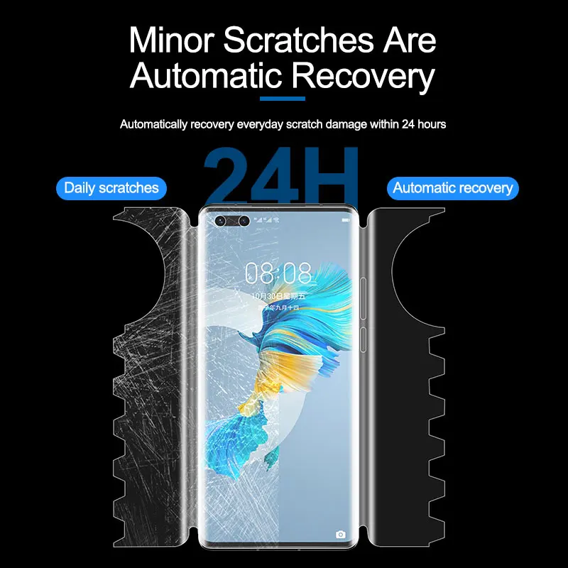 SUNSHINE SS-057R + ผีเสื้อ Hydrogel ฟิล์มด้านหน้าป้องกันหน้าจอสำหรับ iPhone 13 Pro Max สำหรับ Samsung HUAWEI XIAOMI