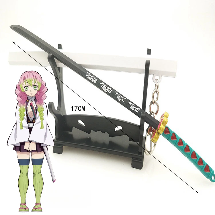 6,7 Zoll Metall-Dämonentöter-Katana Anime Kimetsu No Yaiba Tanjirou Ninja-Messer Echtes Japanisches Katana Mini-Samurai-Säbel Spielzeug Geschenk