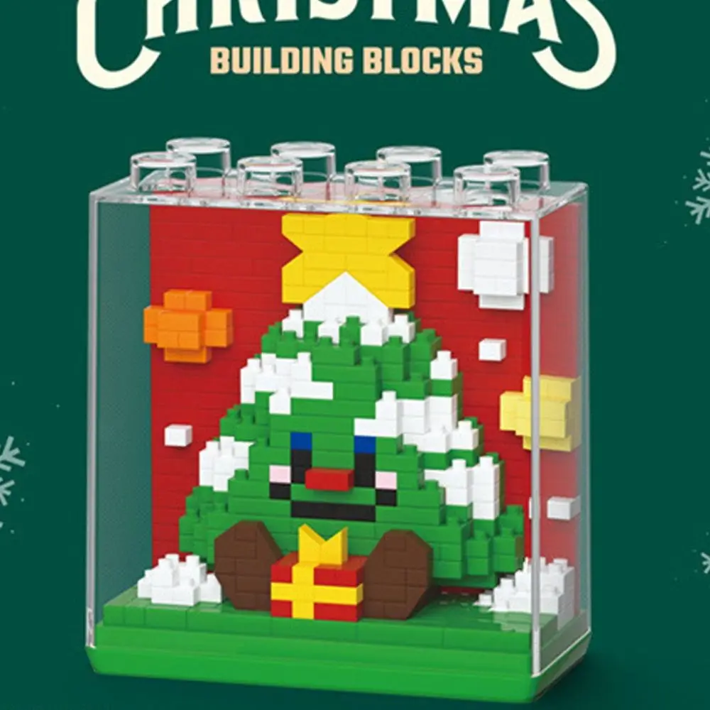 Mini blocs de construction d'arbre de noël, modèle père noël, Micro briques, blocs de construction éducatifs, décoration cadeau DIY