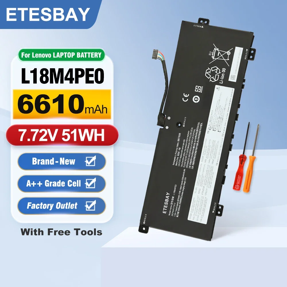 ETESBAY L18M4PE0 L18L4PE0 Laptop Battery For Lenovo Yoga C740-14IML 81TC000JUS Series 5B10W67185 5B10U40210 5B10W67296 5B10U4020