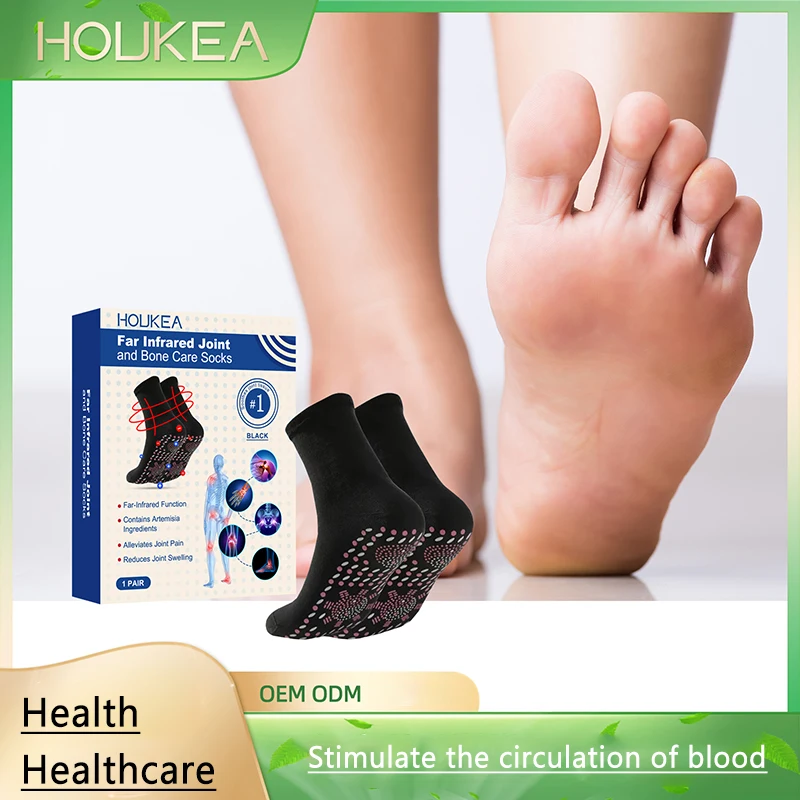 

1 Pair Men Women Foot Circulation Swelling Relief Foot Sleeve Socks Foot Anti Fatigue Compression Varicosity Ankle Support Socks