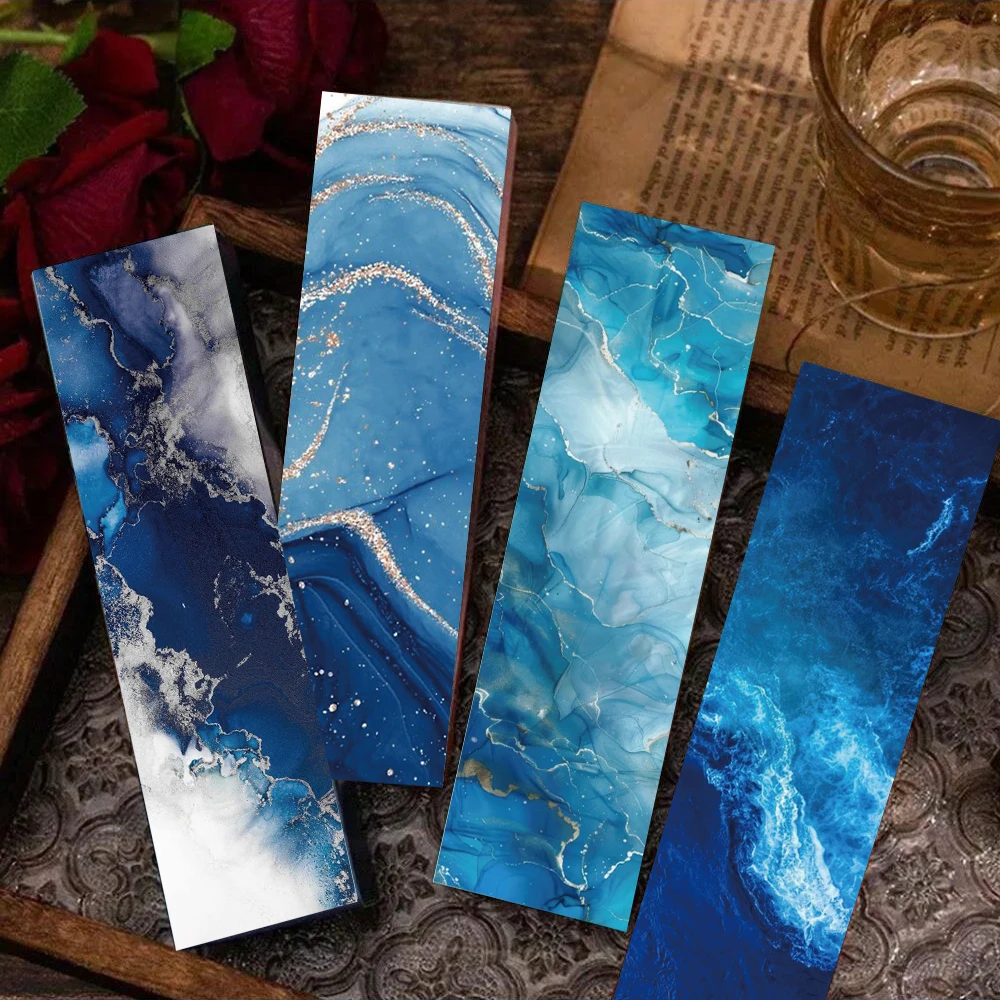 30PCS Ocean Card Bookmark Home Decorative Materials Graffiti Stationary Paper Creative Lovers to Notebook Pages Bookmarks ﻿