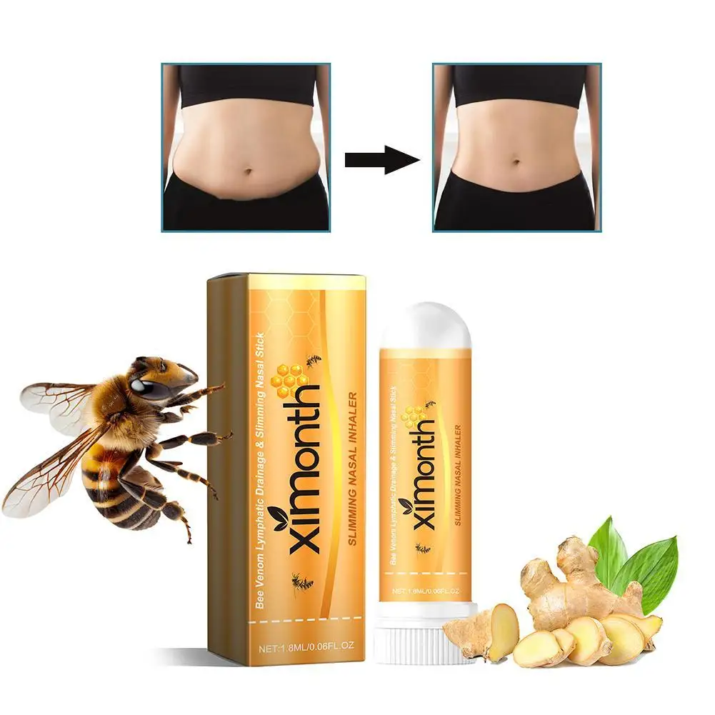 

Bee Body Slimming Nasal Stick Inhaler Remove Abdomen Cellulite Fat Burning Weight Lose Herbal Detoxifying Nose Stick