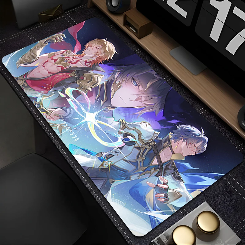 Rubber Mouse Pad Office Laptop Honkai Star Rail HD Print Gamer Mousepad PC Anime Boy Phainon Non Slip Keyboard Pad Cool Desk Mat