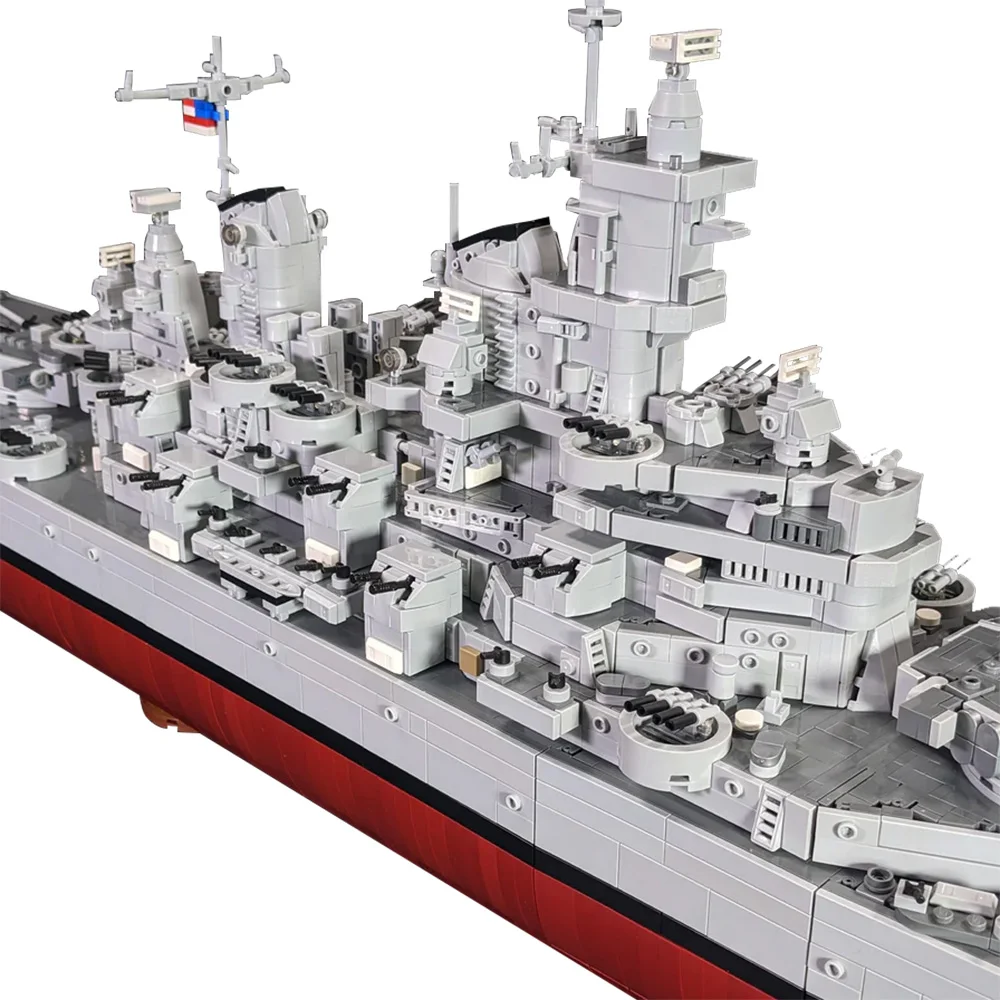 Gobricks MOC USS Iowa BB-61 cuirassé briques modèle USS Missouri BB-63 les croiseurs marins de classe Lowa blocs de construction jouet cadeau