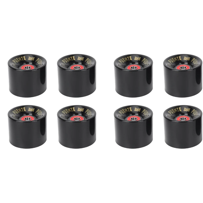 PUENTE 8Pcs/Set Cruiser Skateboard Wheels PU Wheels Long Board Cruiser Wheels With ABEC-9 Bearings