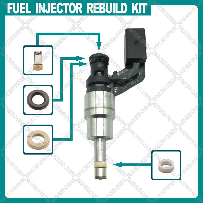 

Filters Orings Seals Grommets Fuel injector service kit filter for VW AUDI SKODA SEAT FABIA GOLF A3 FSI 03C906036A 0261500016