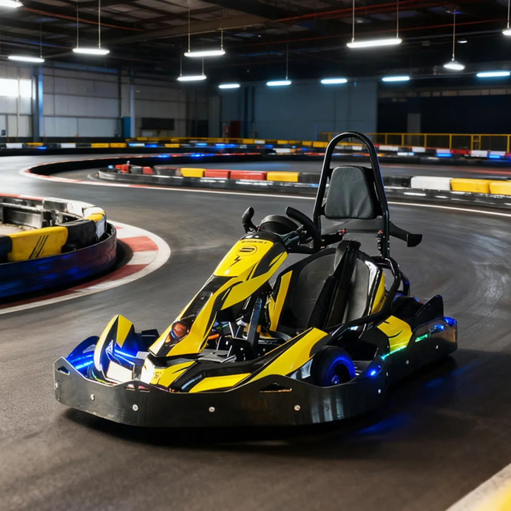 

Teenager & Adult Electric Go Kart, 36V 1000W Single-Seat Drift Car with Adjustable Speed, Circuit Racing Kart for Club Use