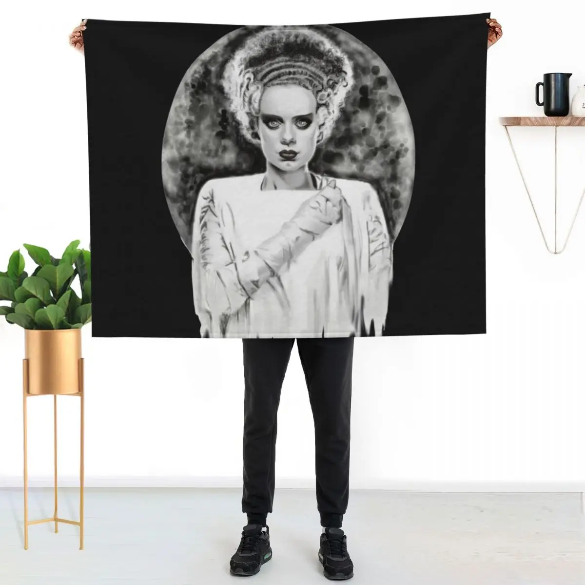 

Frankenstein's Bride Throw Blanket All Season Soft Lightweight Blanket for Home