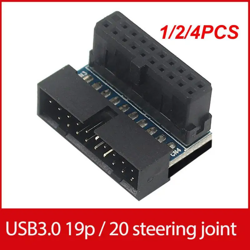 1/2/4PCS 3.0 19 pin 20pin Male To Female Extension Adapter Up Down Angled 90 Degree For Motherboard Mainboard