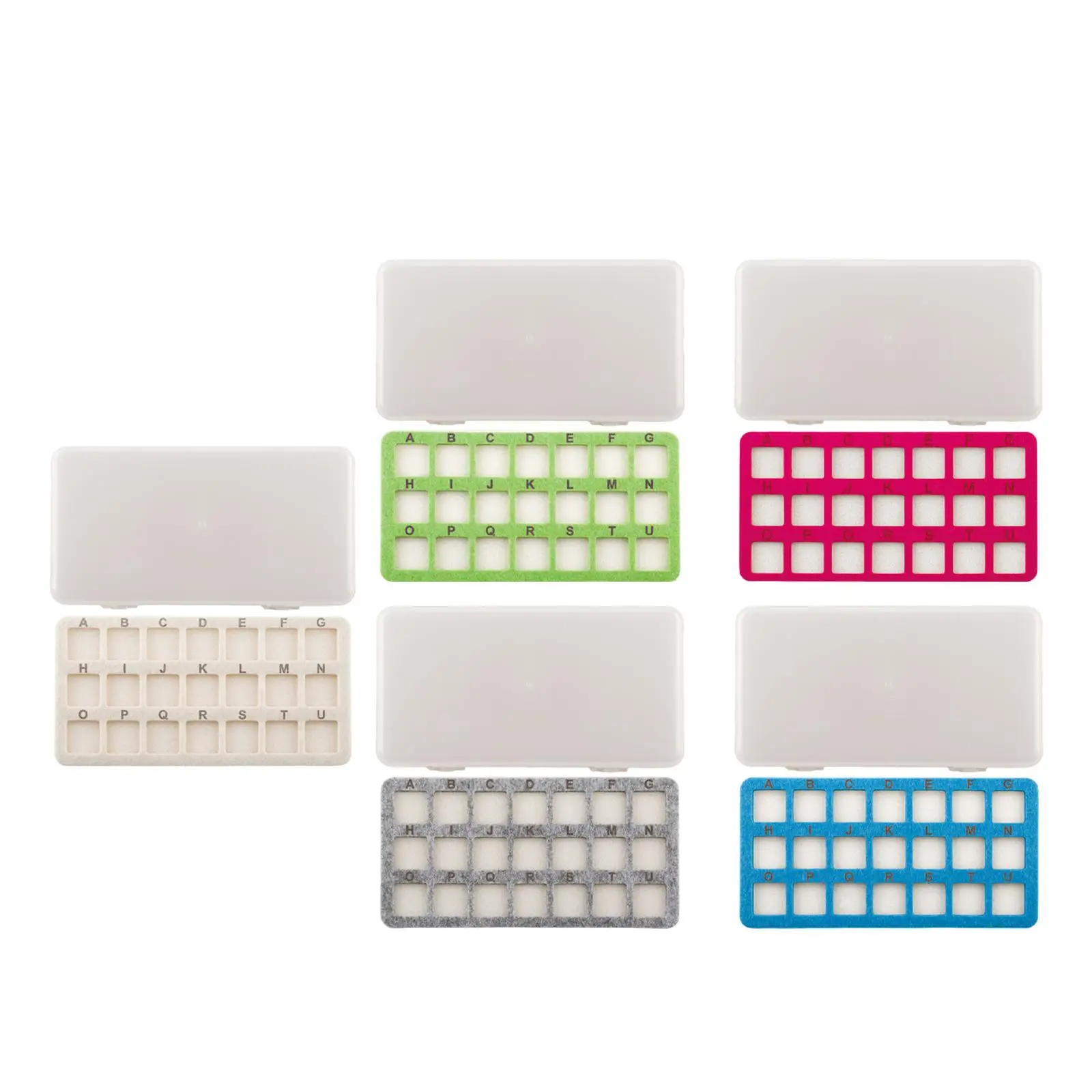Bead Storage Mat 21 Grids Beading Tray Compact Bead Pad with Box for DIY Hobbies Arts and Crafts Jewelry Making Small Items