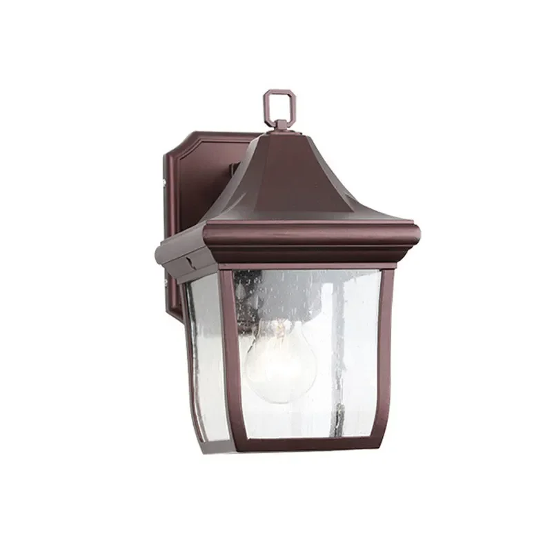 Antique Bronze Outdoor Wall Lantern Waterproof Vintage Exterior Wall Light E27 Lamp Holder for Villa Patio Balcony Garden Decora