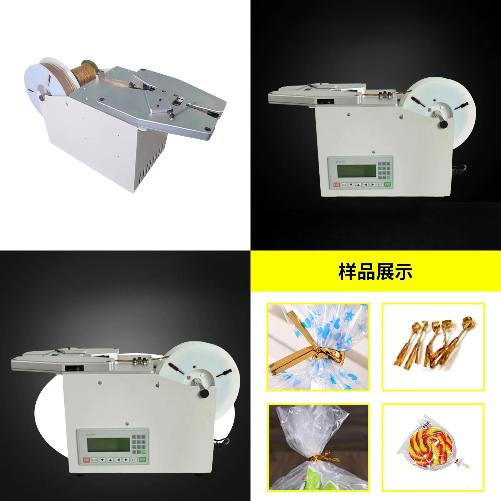Automatic Gold Wire Binding Machine Toast Bag Sealing Machine, Plastic Bag Binding Machine Food Baler