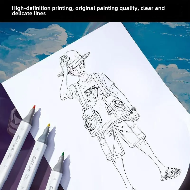 كتاب فني كرتوني جديد لشخصيات قطعة واحدة للرسم وتحسين مهاراتك