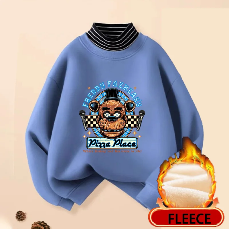 

Five Nights At Freddys Children High-necked Fleece Hoodie Winter Warm Sweatshirt Kid Hoodies Boy Pullover Tops Fashion Clothing