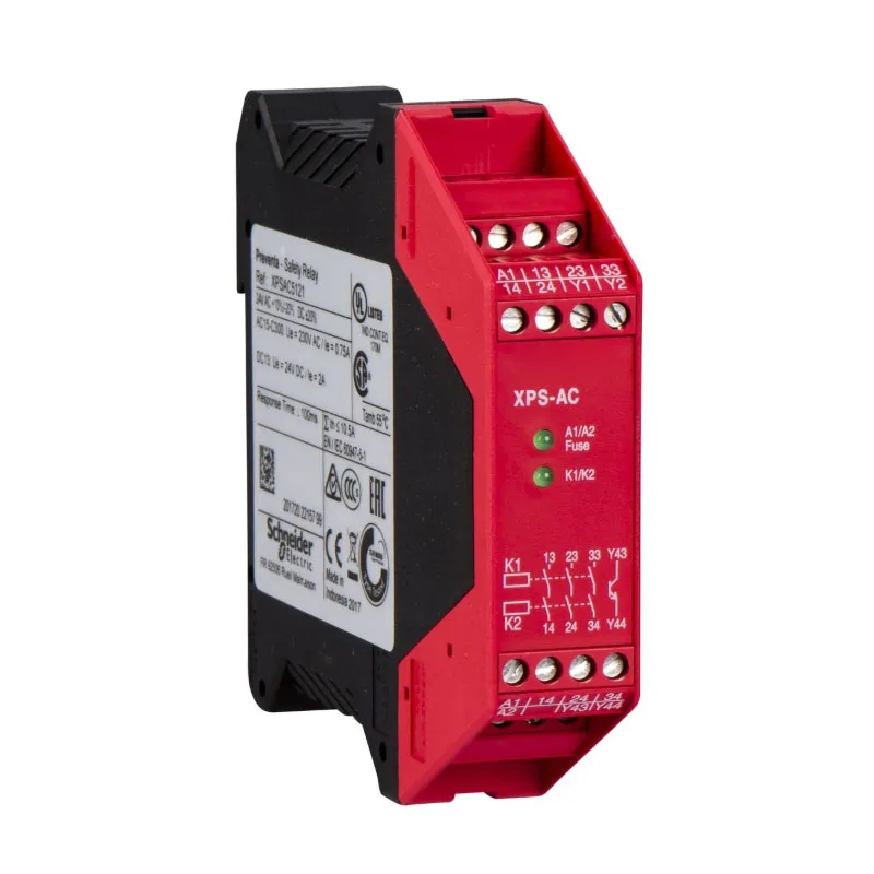 Industrial safety relay XPSAC5121 Industrial Emergency stop grating monitoring for safety doors