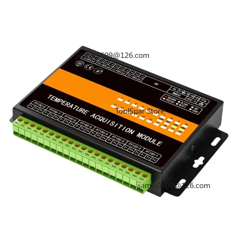 20‑Channel Temperature Acquisition Module RS485 Transmitter PT100 K‑Type Thermocouple NTC Thermal Resistance