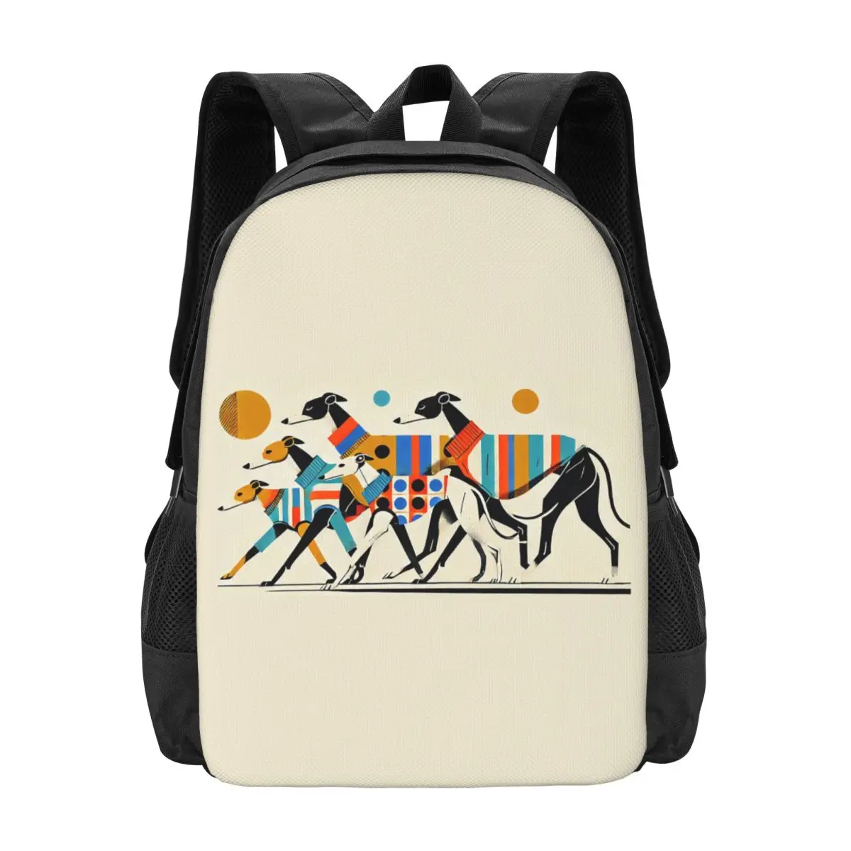 

Sighthound Greyhound Whippet Lurcher Backpack Hot Sale Daypack Large Capacity BookBag School Bag Shoulder Bags for Men Women