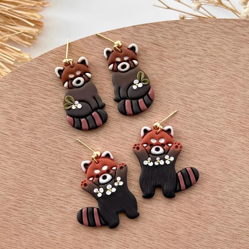 Animal Panda Raccoon Fox Polymer Clay Cutters Cartton Hamster Squirrel Ceramic Pottery Clay Earring Jewelry Pendant Making Tools