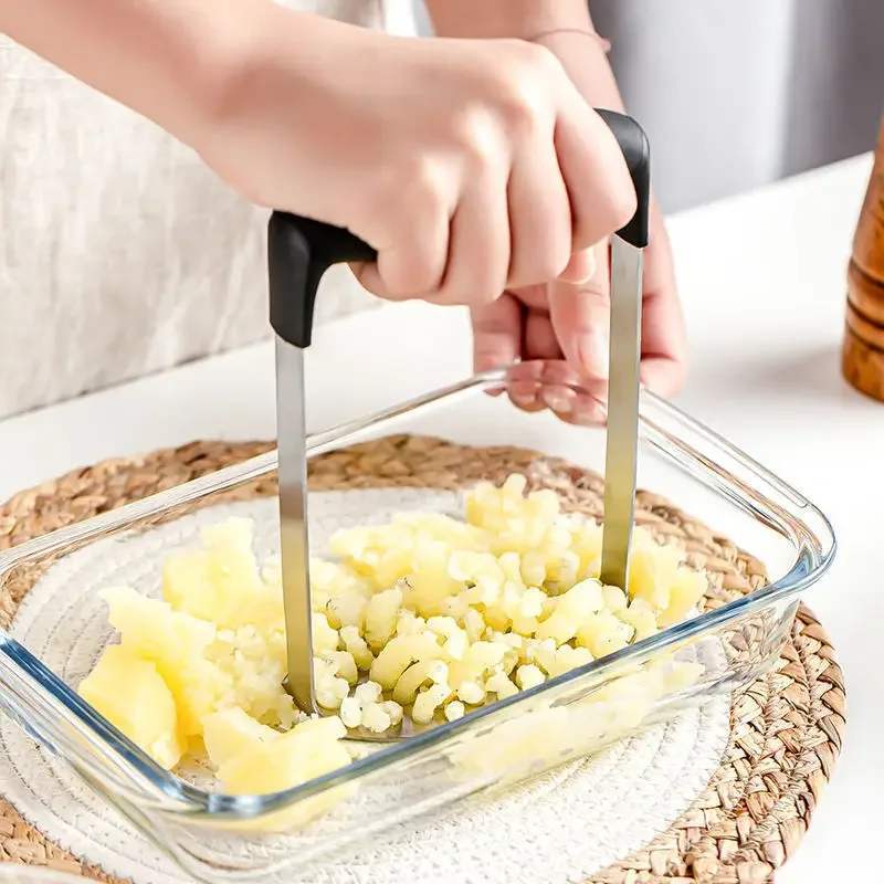 2025 New Stainless Steel Potato Masher Foldable Vegetables and Fruit Ricer Handheld Garlic Presser