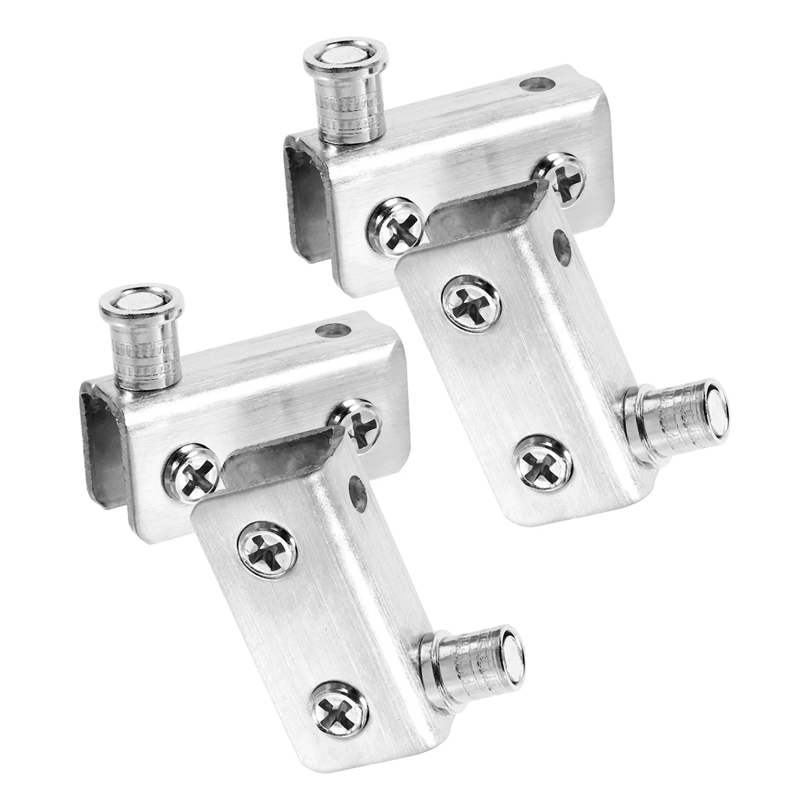 

4Pcs Glass Door Hinge Stainless Steel Shower Door Pivot Hinge Frameless Bathroom Cabinet Wine Cooler Clamp Hardware
